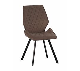 Стул OSTIN велюр серо-бежевый, каркас квадрат черный | Интернет магазин мебели и декора LifeDekor