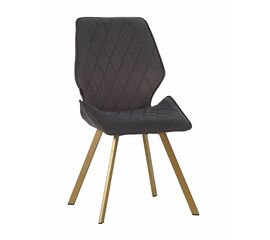 Стул OSTIN 360 велюр графит, каркас квадрат шампань | Интернет магазин мебели и декора LifeDekor