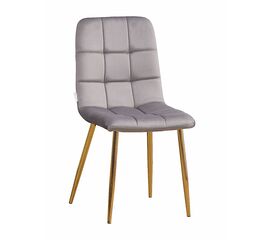 Стул LUCAS велюр темно-серый, каркас круглый золотой | Интернет магазин мебели и декора LifeDekor