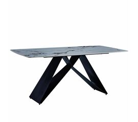 Стол керамический PLATON Patek Philippe 180*90*76, каркас черный | Интернет магазин мебели и декора LifeDekor