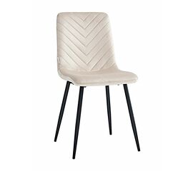 Стул BIANCA велюр бежевый, каркас черный | Интернет магазин мебели и декора LifeDekor