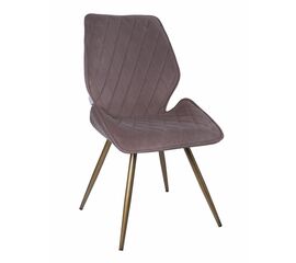 Стул OSTIN 180 велюр мокко, каркас круглый бронза | Интернет магазин мебели и декора LifeDekor