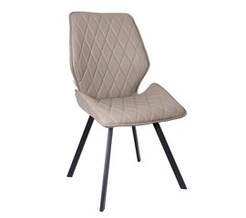 Стул OSTIN 360 экокожа бежевый, каркас квадрат черный | Интернет магазин мебели и декора LifeDekor