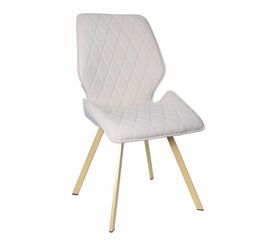 Стул OSTIN 180 велюр ванильный, каркас квадрат шампань | Интернет магазин мебели и декора LifeDekor