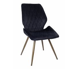 Стул OSTIN 360 велюр графит, каркас круглый бронза | Интернет магазин мебели и декора LifeDekor