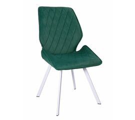 Стул OSTIN велюр изумруд, каркас квадрат белый | Интернет магазин мебели и декора LifeDekor