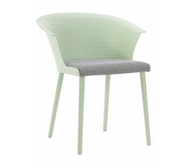 Стул пластиковый MALTA салатовый с подушкой гусиные лапки | Интернет магазин мебели и декора LifeDekor
