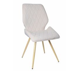 Стул OSTIN 360 велюр ванильный, каркас круглый шампань | Интернет магазин мебели и декора LifeDekor