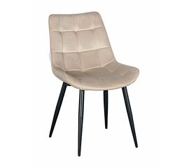 Стул RICHARD велюр бежевый, каркас черный | Интернет магазин мебели и декора LifeDekor