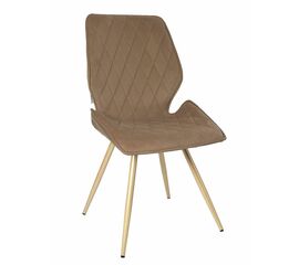 Стул OSTIN 360 велюр золотой, каркас круглый шампань | Интернет магазин мебели и декора LifeDekor