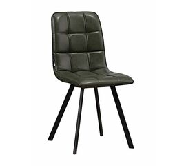 Стул LUCAS экокожа зеленый, каркас квадрат черный | Интернет магазин мебели и декора LifeDekor