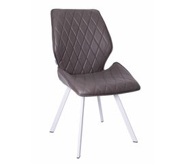 Стул OSTIN экокожа шоколад, каркас квадрат белый | Интернет магазин мебели и декора LifeDekor