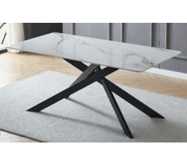 Стол керамический MERLIN Lauren black gold 200*80*76, каркас черный | Интернет магазин мебели и декора LifeDekor