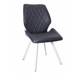 Стул OSTIN экокожа черный, каркас квадрат белый | Интернет магазин мебели и декора LifeDekor