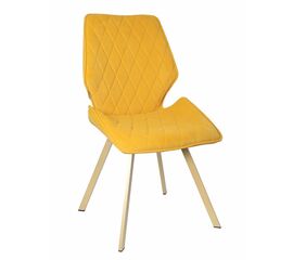 Стул OSTIN 360 велюр янтарный, каркас квадрат шампань | Интернет магазин мебели и декора LifeDekor