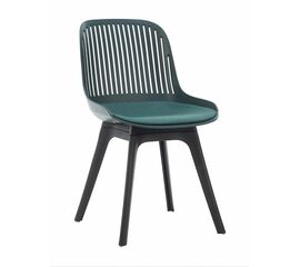 Стул пластиковый GRACE SOFT темно-зеленый / ноги черные | Интернет магазин мебели и декора LifeDekor