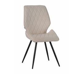 Стул OSTIN велюр ванильный, каркас круглый черный | Интернет магазин мебели и декора LifeDekor