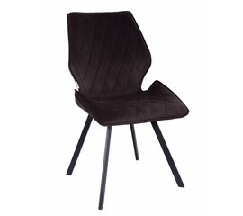 Стул OSTIN 180 велюр горький шоколад, каркас квадрат черный | Интернет магазин мебели и декора LifeDekor
