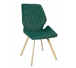 Стул OSTIN велюр изумруд, каркас квадрат шампань | Интернет магазин мебели и декора LifeDekor