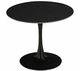 Стол керамический ARIEL-1K SQT-1K черный D90, каркас черный | Интернет магазин мебели и декора LifeDekor