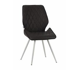 Стул OSTIN экокожа серый, каркас круглый белый | Интернет магазин мебели и декора LifeDekor