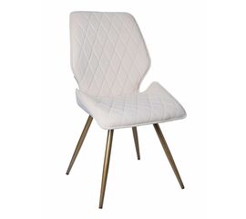 Стул OSTIN 180 велюр ванильный, каркас круглый бронза | Интернет магазин мебели и декора LifeDekor