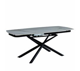 Стол керамический TORNADO Kass gold 120-180*85, каркас черный | Интернет магазин мебели и декора LifeDekor