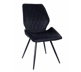 Стул OSTIN 360 велюр графит, каркас круглый черный | Интернет магазин мебели и декора LifeDekor