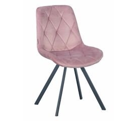 Стул GUSTAF 360 велюр роза, каркас черный | Интернет магазин мебели и декора LifeDekor