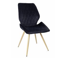 Стул OSTIN 360 велюр графит, каркас круглый шампань | Интернет магазин мебели и декора LifeDekor