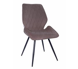 Стул OSTIN 180 велюр мокко, каркас круглый черный | Интернет магазин мебели и декора LifeDekor