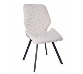 Стул OSTIN 180 велюр ванильный, каркас квадрат черный | Интернет магазин мебели и декора LifeDekor