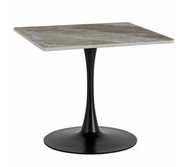 Стол керамический ARIEL-3K SQT-3K мрамор серый 90*90, каркас черный | Интернет магазин мебели и декора LifeDekor