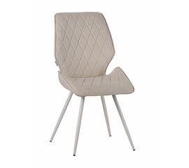 Стул OSTIN велюр ванильный, каркас круглый белый | Интернет магазин мебели и декора LifeDekor