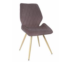Стул OSTIN 180 велюр мокко, каркас круглый шампань | Интернет магазин мебели и декора LifeDekor