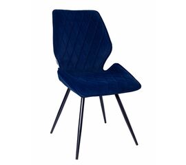 Стул OSTIN 360 велюр синий, каркас круглый черный | Интернет магазин мебели и декора LifeDekor