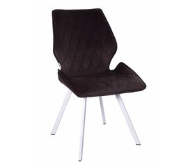 Стул OSTIN велюр шоколад, каркас квадрат белый | Интернет магазин мебели и декора LifeDekor