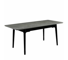 Стол керамический BARCELONA Cardo grey 140-180/80*76, каркас черный | Интернет магазин мебели и декора LifeDekor