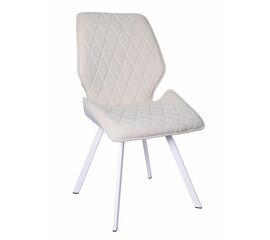 Стул OSTIN велюр ванильный, каркас квадрат белый | Интернет магазин мебели и декора LifeDekor