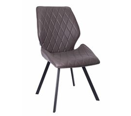 Стул OSTIN экокожа шоколад, каркас квадрат черный | Интернет магазин мебели и декора LifeDekor