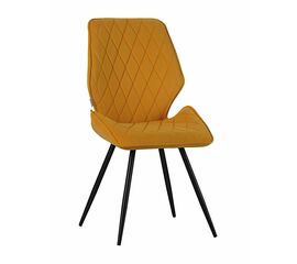 Стул OSTIN велюр янтарный, каркас круглый черный | Интернет магазин мебели и декора LifeDekor