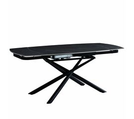 Стол керамический TORNADO Armani grey 120-180*85, каркас черный | Интернет магазин мебели и декора LifeDekor