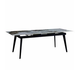 Стол керамический SEVILLE Pandora 2 180-220*90*76, каркас черный | Интернет магазин мебели и декора LifeDekor