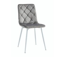Стул LAZARE велюр антрацит, каркас белый | Интернет магазин мебели и декора LifeDekor