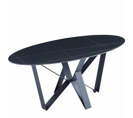 Стол керамический COSMO Lauren black gold 180*90*75, каркас черный | Интернет магазин мебели и декора LifeDekor