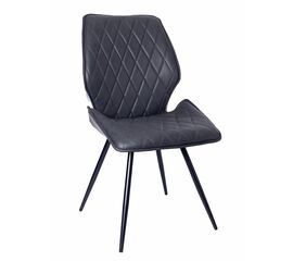 Стул OSTIN 180 экокожа черный, каркас круглый черный | Интернет магазин мебели и декора LifeDekor