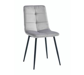 Стул MARTIN велюр серебро, каркас черный | Интернет магазин мебели и декора LifeDekor