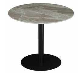 Стол керамический ARIEL-2K SQT-2K антрацит D90, каркас черный | Интернет магазин мебели и декора LifeDekor