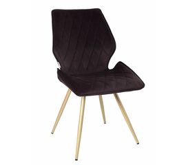 Стул OSTIN 360 велюр горький шоколад, каркас круглый шампань | Интернет магазин мебели и декора LifeDekor