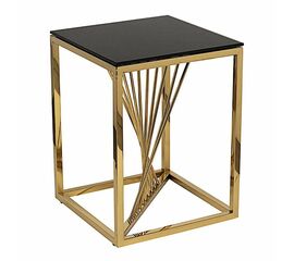 Столик журнальный BARBARA тонированное стекло 40*40*90, каркас золото | Интернет магазин мебели и декора LifeDekor